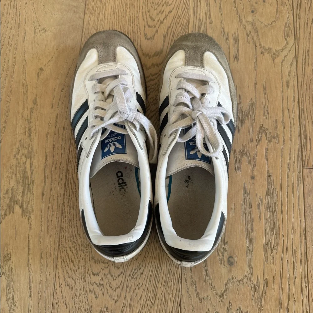 Adidas Samba White Leather Sneakers - Picture 3 of 5